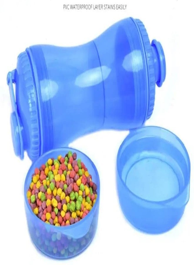 Sevia 2 in 1 Travel Water and Food Dispenser for Dogs Cats | Dual Chamber Leakproof Pet Feeder Bottle with Bowls | Compact, BPA-Free Pet Snack Cup for Travel, Walks, Outdoor Use and Picnics(1Pcs) - Image 2